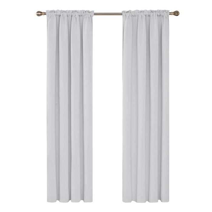 Deconovo Lot De 2 Rideau Chambre Bebe Enfant Rideaux Occultants Porte Fenetre Rideaux Balcon Cuisine Interieur Pass Tringle Cdiscount Maison