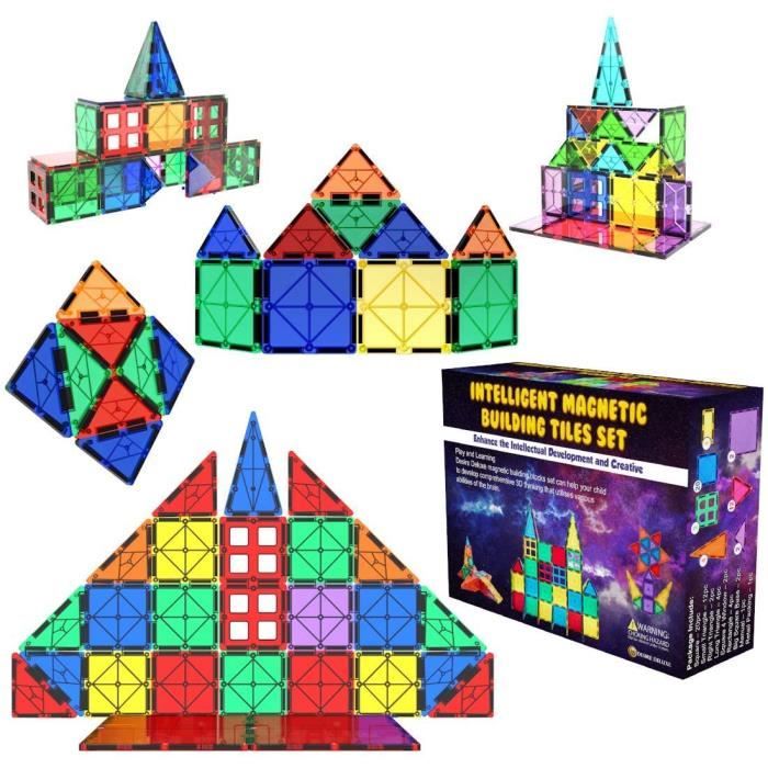 Desire Deluxe Ensemble de Blocs et Briques Magnetiques de Construction - Jouet educatif pour Enfants, Filles et garcons 3, 4,