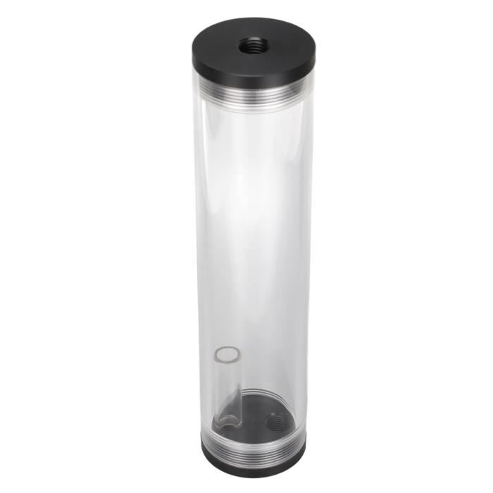 Réservoir à Eau Cylindrique Avec Pompe 12V 19W Pour PC Watercooling - Longueur 210mm, Filetage G1/4 - Kit Refroidissement Liquide