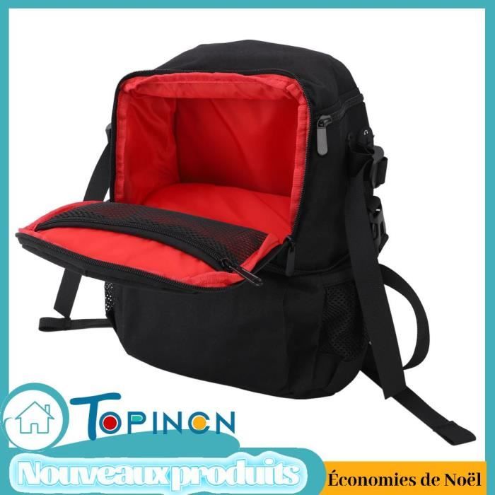 EJ.life Sac à dos pour appareil photo Sac à dos étanche pour appareil photo de voyage, sac à Double épaule EVA son detachee Noir