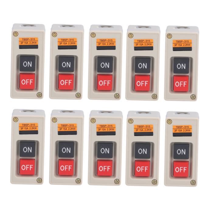 2 Ensembles Boîtier Étanché 2 Trous Pour Bouton-Poussoir – Station De Contrôle Étanche IP65, Coque Robuste