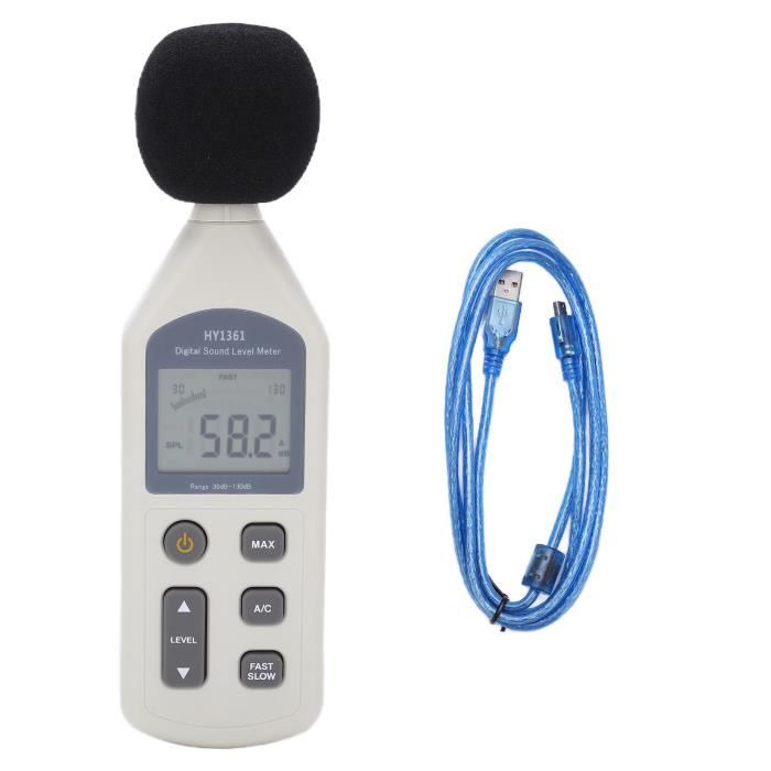 Décibelmètre Numérique LCD - Plage 30-130 DBA - Précision ±1.5dB - Alimentation 9V - Neuf - Sans Marque