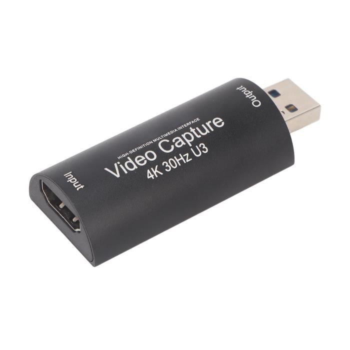 Carte D'Acquisition Vidéo 4K USB 3.0 SHUBEIEUMI - Capture HDMI 1080P 60FPS Pour PS5, Switch, PC, OBS - Windows/Linux