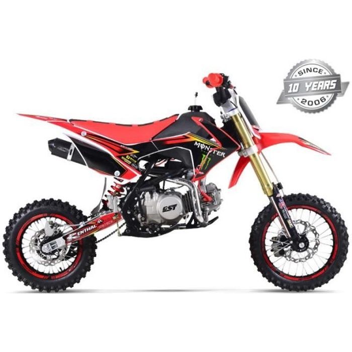 pit bike GUNSHOT 140 FX MONSTER - - sans montage et mise en routesans montage et mise en routeRouge- Rouge