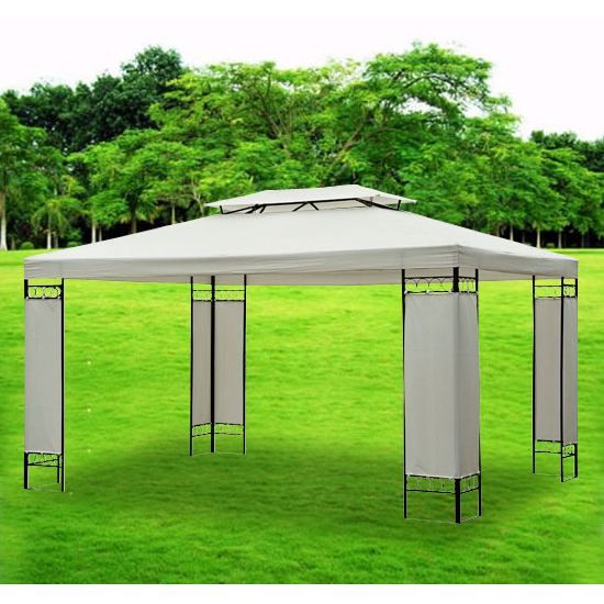Toile De Toit Rechange Pour Pavillon, Tonnelle Tente 3x4m - HOMCOM - Crème - Polyester 180 g/m
