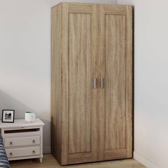 Armoire En Cannage Et Bois 2 Portes - TIKI