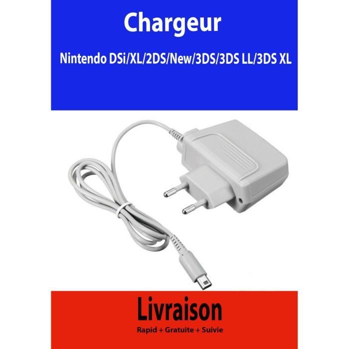 Chargeur Secteur Gris pour Alimentation Compatible Avec la Console