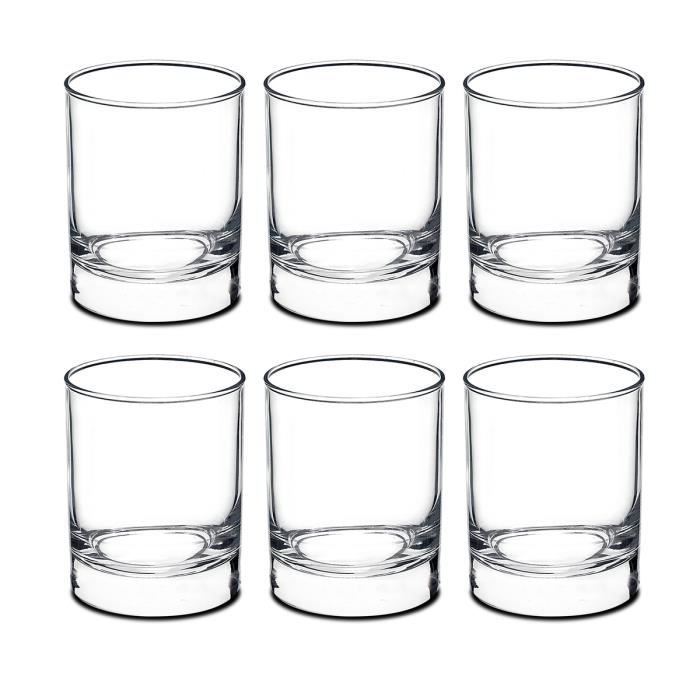 JUANIO Lot De 6 Verres à Liqueur 41 Cl – Gobelets Dégustation En Verre Transparent Haute Qualité