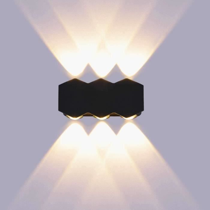 Applique murale LED IP65 Extérieur Chambre à coucher Moderne Lampe Up Down Lampe 7W Noir Blanc