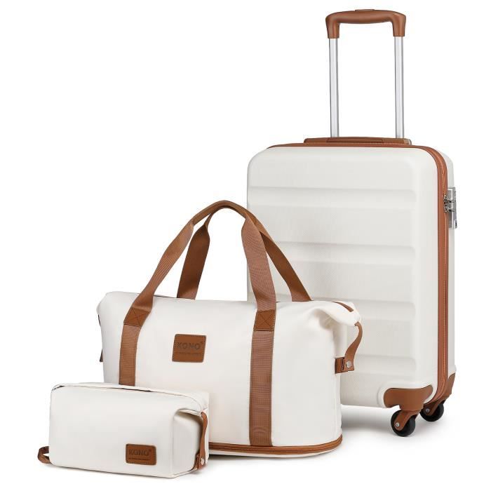 kono 66cm abs bagage valise rigide légere à 4 roulettes valises de voyage+ sac cabine ryanair 45 x 66 x 26 cm, sets de bagages