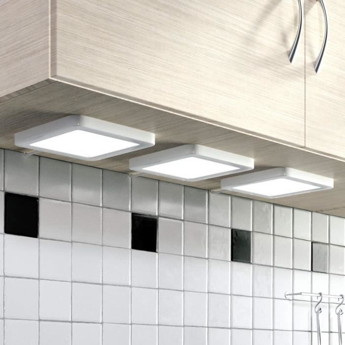 Lampenwelt lampes sous meuble LED à intensité variable pour cuisine Antony  - Cdiscount Maison