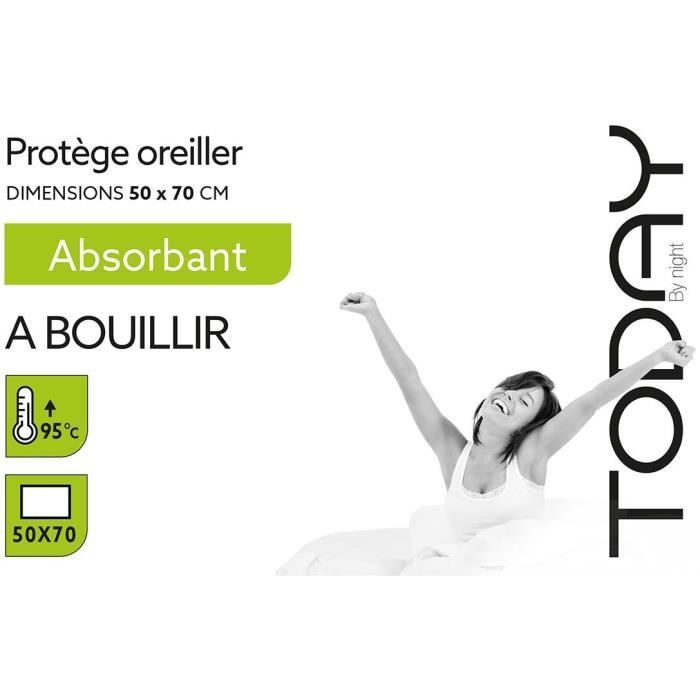 Protège oreiller absorbant TODAY 50x70 cm A bouillir