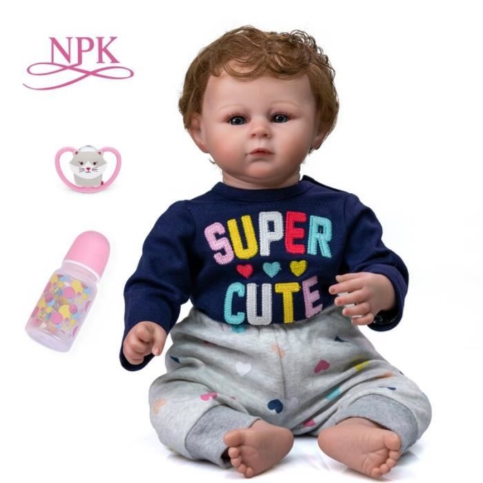 LOLI poupée bébé fille Reborn en Silicone de 50CM, princesse, avec