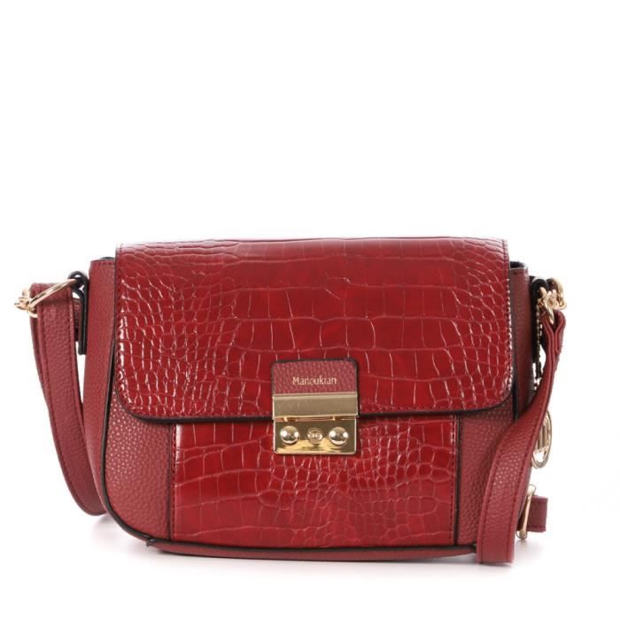 Sac manoukian rouge sales prix