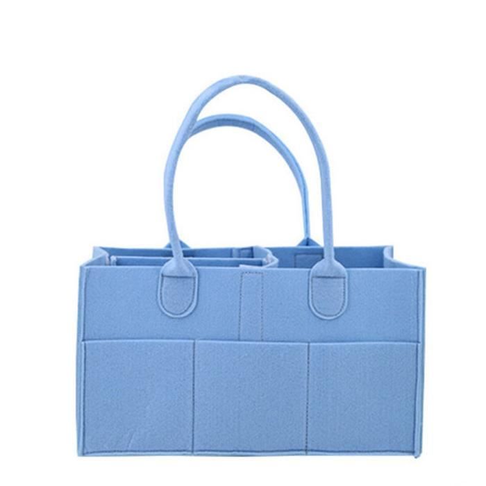 Babynma Panier à couches en feutre – Très grand rangement pour articles de bébé et tout-petits – Organiseur portable pouvant facilement contenir couches, lingettes, vêtements, bavoirs, jouets