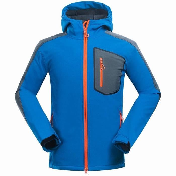 Veste Softshell Homme BOTCAM - Légère, Sport Et Décontractée - Capuche - Idée Cadeau Père