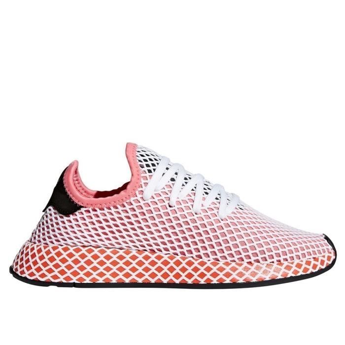 adidas deerupt blanche et rose