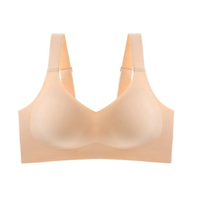 Soutien-gorge Sans Armatures Marlon En Satin - Modèle BR592 - Taille Régulière - Couleur Blanc