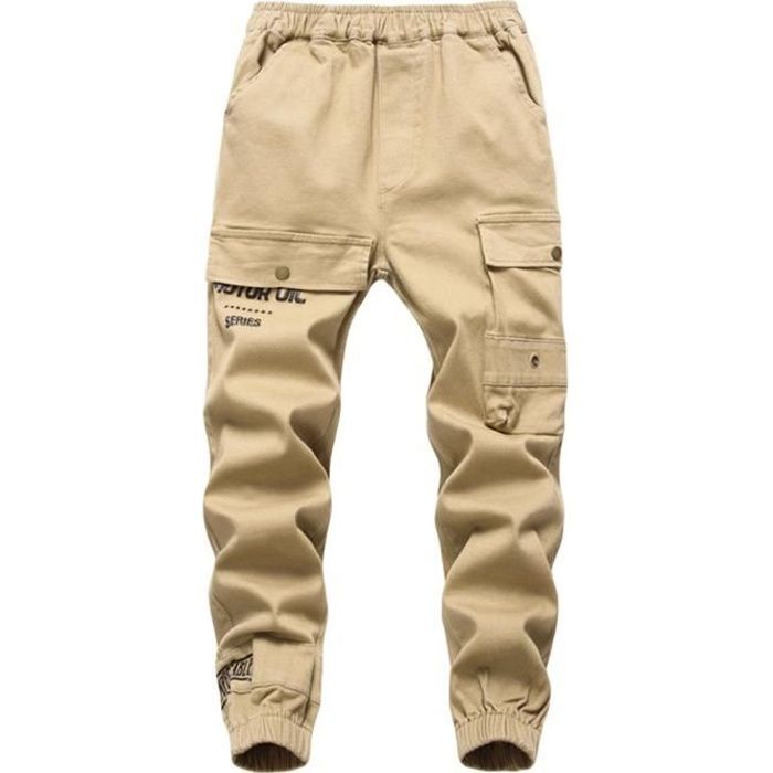 Tuib Sua Pantalons Cargo para Garçon Taille Elastique Respirant Enfant  Pantalon avec Multi Poches (Kaki, 140) Marron - Cdiscount Prêt-à-Porter
