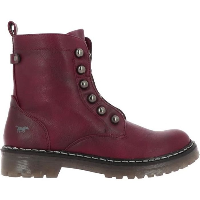 Bottines Mustang 1366508 Bordeaux Cdiscount Chaussures