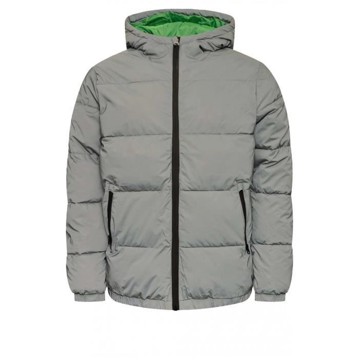 Doudoune a aspect reflechissant Guess jeans Homme Gris Cdiscount Pret a Porter
