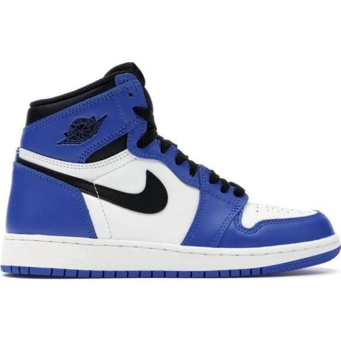 Basket Jor.dans 1 Retro High Femme Cuir Lacets Bleu Bleu