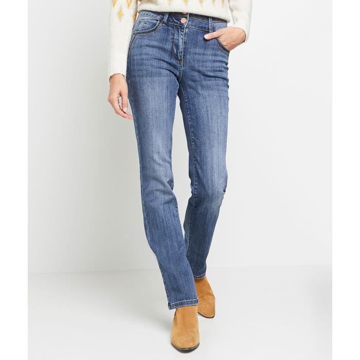 Jean droit taille haute femme store