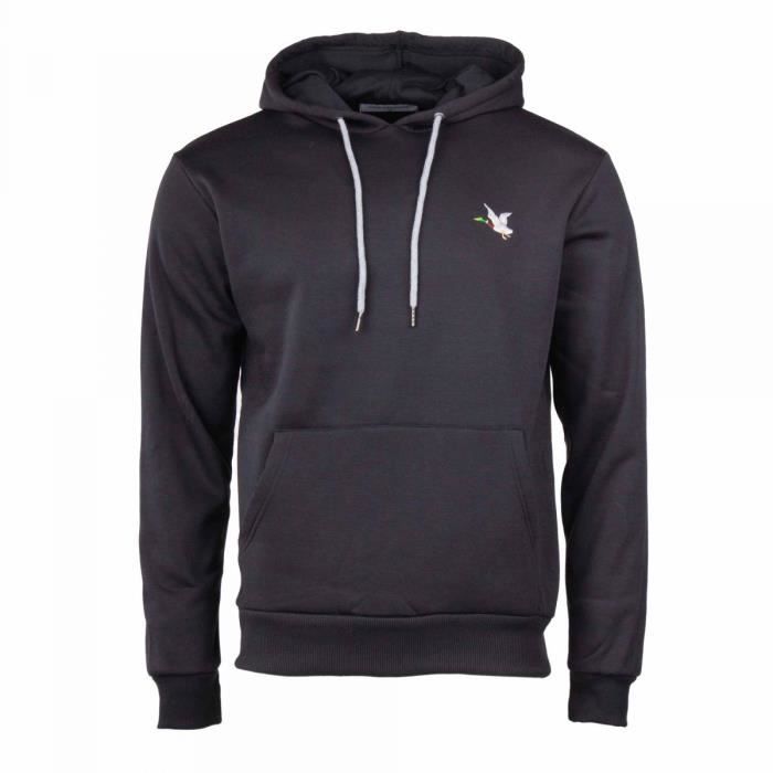 Sweat capuche canard brode toronto Homme CHEVIGNON Noir