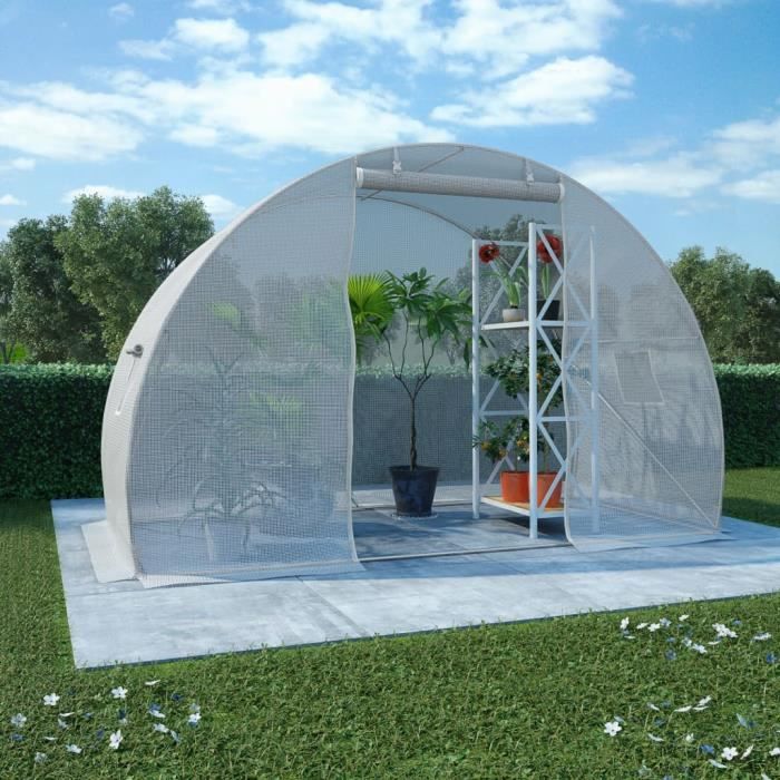 Serre De Jardinage Abri De Jardin Avec Fondation En Acier 4 5 M2