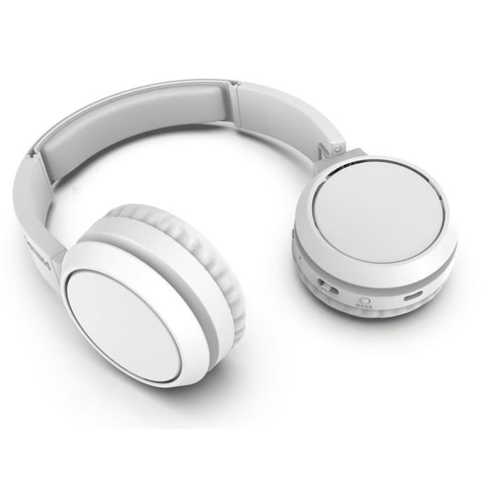 Philips TAH4205WT - Casque sans fil - Supra aural -  Bluetooth- 32 mm driver - Autonomie de 29h - USB-C-  Blanc
