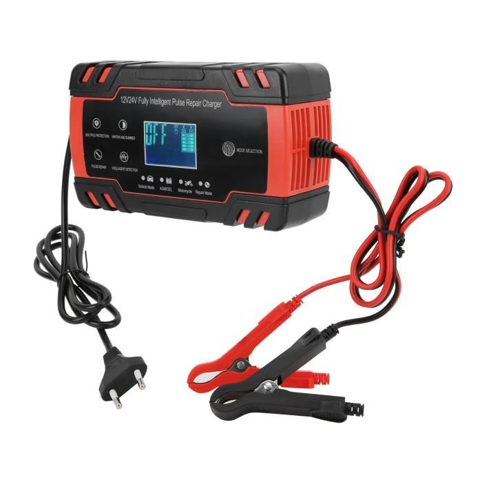 Chargeur de Batterie Intelligent 12V-24V 8A Voiture Chargeur Batterie  Portable Mainteneur avec Écran LCD Tactile[121] - Cdiscount Auto