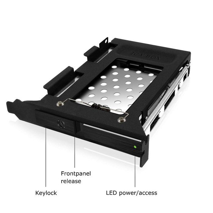 RAIDSONIC MOBOLE RACK 2.5 PCI BRACKET SUPPORTS 2.5 HDD 5-9.5MM IB-2207STS (SUPPORTS 2.5 HDD 5-9.5MM EASY-SWAPBLACK COLOR)