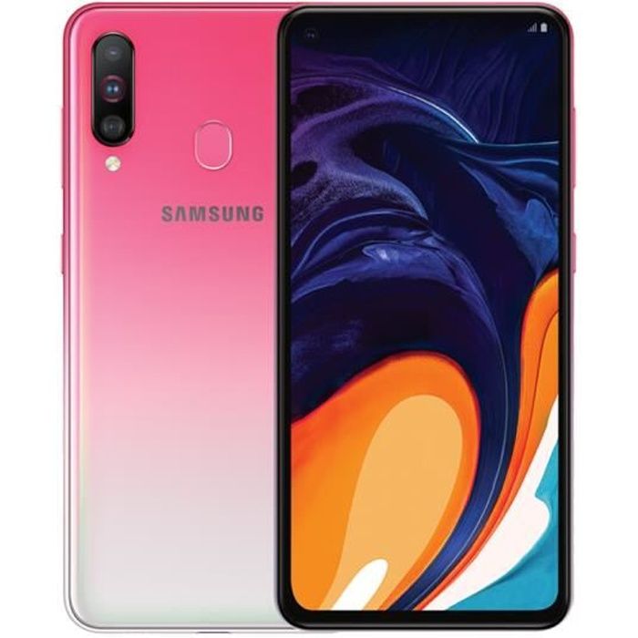 Achat T&eacute;l&eacute;phone portable Samsung galaxy a60 smartphone 6gb ram 128gb rom 4g phablet 6.3 inch android 9.0 eu Rouge pas cher