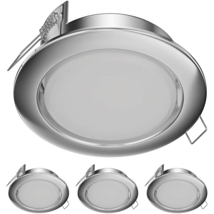 4 Pièces Plafonnier Encastré ZOBE, Blanc Semi-brillant, Rond, 107mm , 1x GX53 Max. 25W