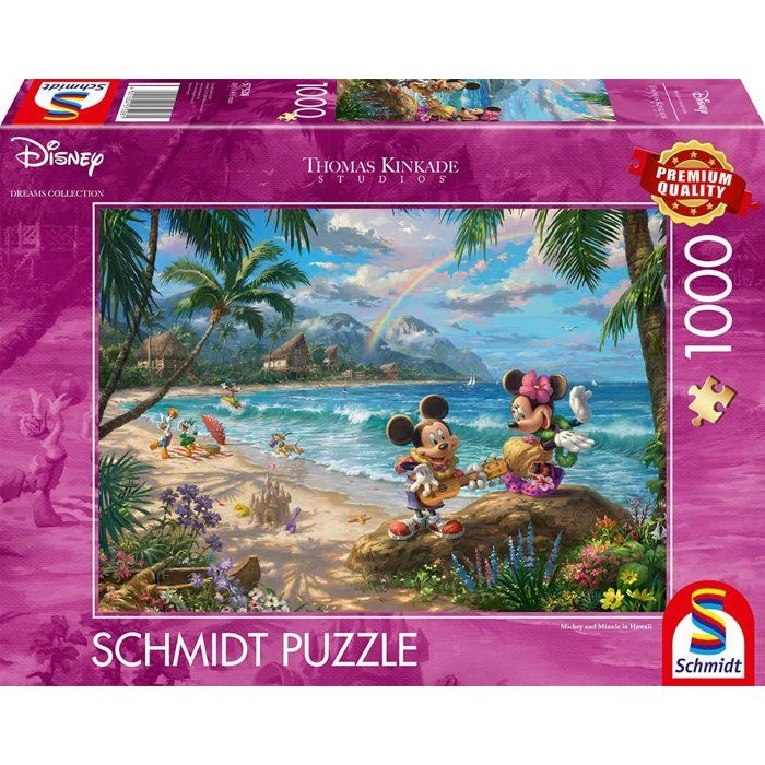 Puzzle 1000 pièces Schmidt Spiele Disney Minnie & Mickey in Hawaii Finition lin Coloris unique Neuf - vue 8