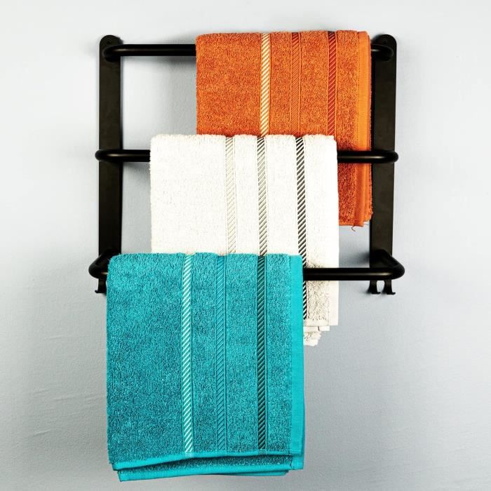 Porte-serviettes Mural En Bambou Sans Perçage – Design Naturel, Pour Salle De Bain Ou WC