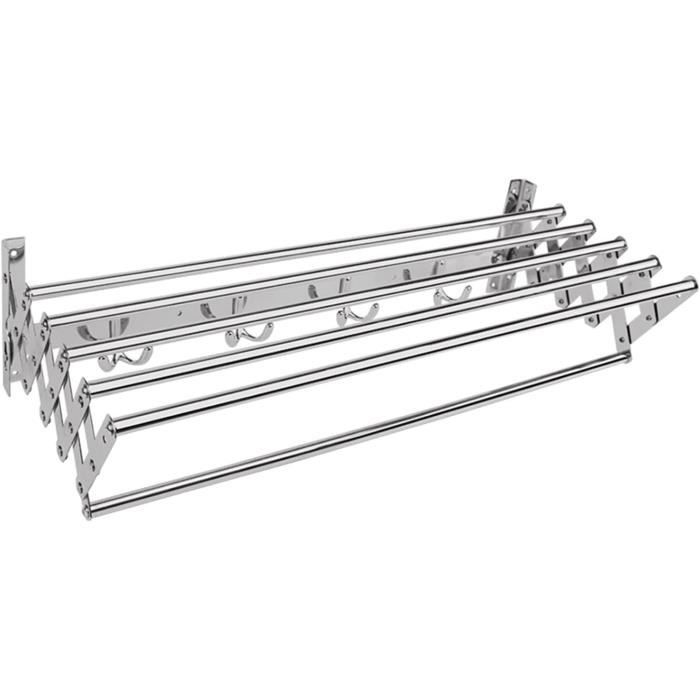 Sèche-Linge Mural Extensible TRAHOO - Séchoir À Linge Pour Balcon Salle