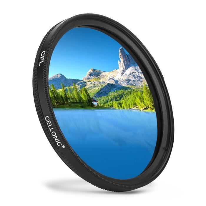 Filtre Polarisant CPL pour Canon EF 50mm f/1.8 STM, Canon EFS 35mm f/2.8 Macro IS STM (Ø 49mm