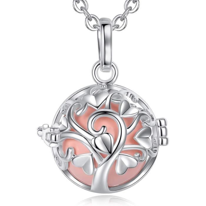 Collier Mère Et Enfant En Argent 925 – Pendentif Cœur Avec Enfants, Chaîne 45,7 Cm, Cadeau Fête Des Mères