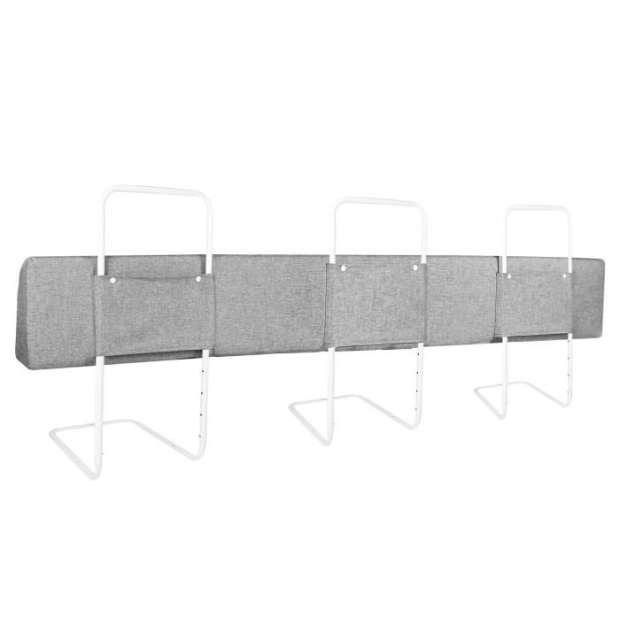 Protection De Bord De Lit Bébé - Housse Amovible 70 Cm - Anti-chute - Rembourrage Mousse - Lavable Machine - Beige
