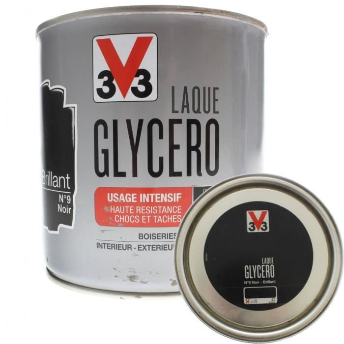 Laque Glycero Noir Brillant V 0,5L
