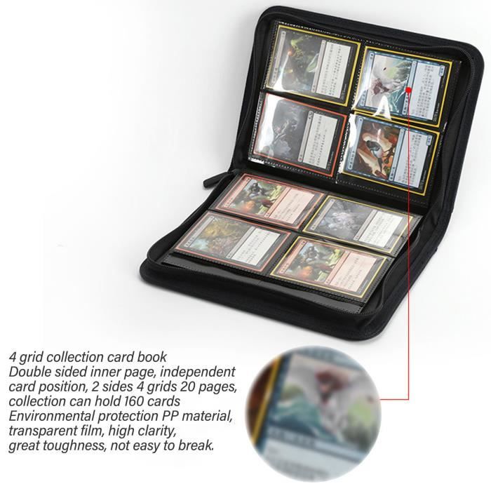 Classeur Carte , Album 4 Pochettes Cartes ,Cahier Range Classeur Carte ,  Prote Carte abilityshop
