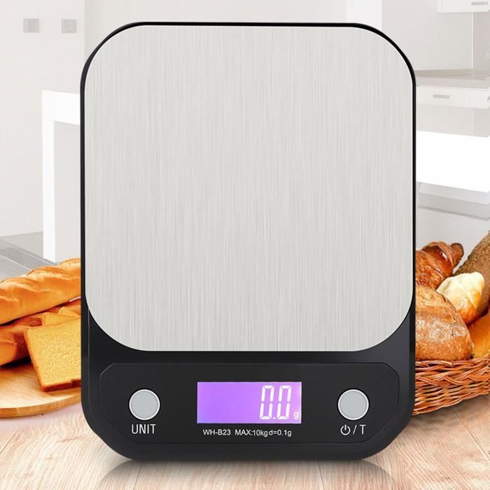 Balance de cuisine étanche 22 lb, balance de cuisine numérique haute précision 0