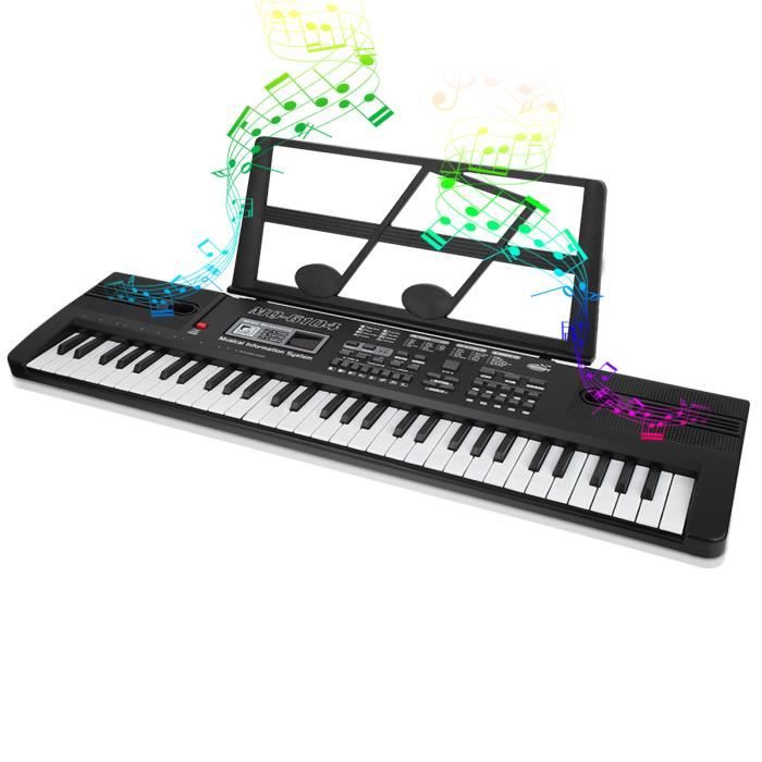 jouet d'instruments de musique clavier piano électrique de 61 touches jouet d'instruments avec microphone boh99