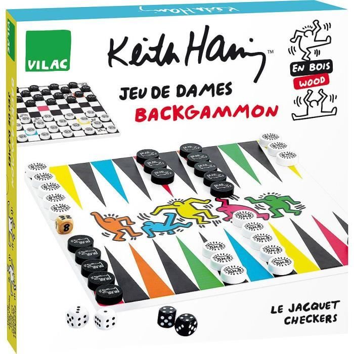 Vilac - Jeu de Dames Backgammon Keith Haring