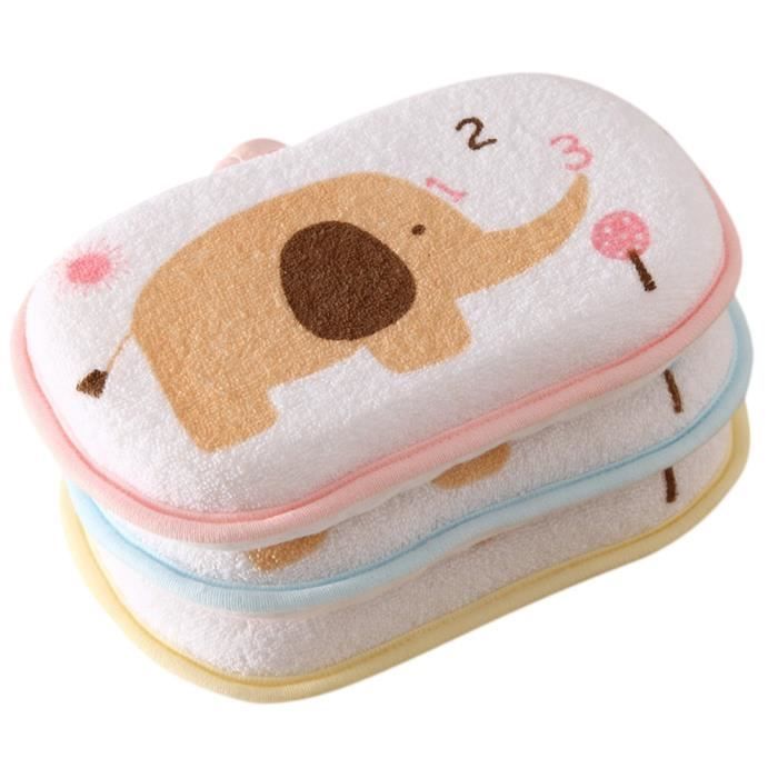 Éponge De Bain Bébé Motif éléphant - Coton Doux, Hypoallergénique, Très Absorbante