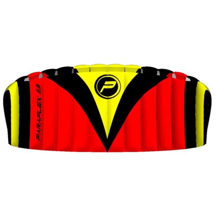 Cerf-Volant Traction Wolkenstürmer Paraflex Quad 5.0 - Aile 4 Lignes Rose Pour Mountainboard