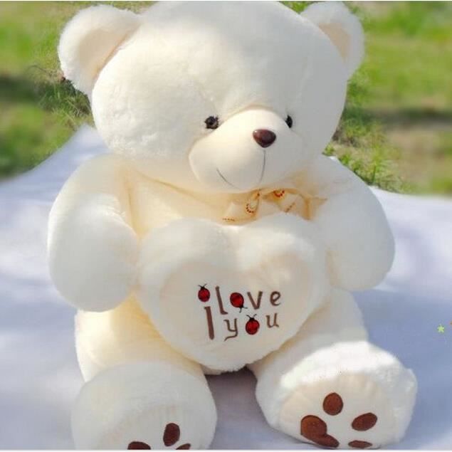 Peluche Peluche 1pc70cm Holding Amour Coeur Gros Ours En Peluche Peluche Doux Cadeau Pour La Brinquedos Saint Valentin Journee Anniv Cdiscount Jeux Jouets