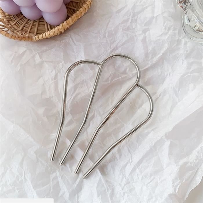 Lot De 2 Grandes épingles à Cheveux En Métal Françaises En U - 14,2 Cm - Neuf Avec étiquettes