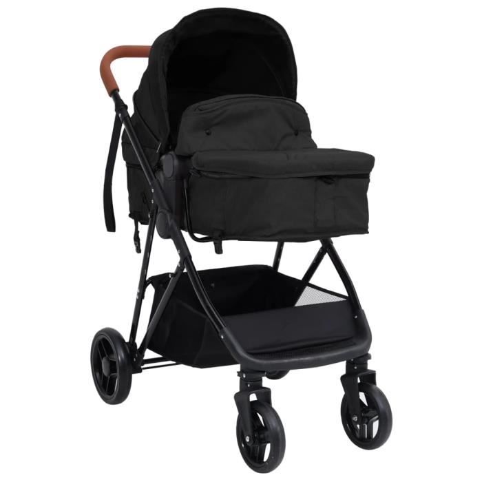 AIM Poussette pour bebe 2 en 1 Anthracite et noir Acier Cdiscount Puericulture Eveil bebe